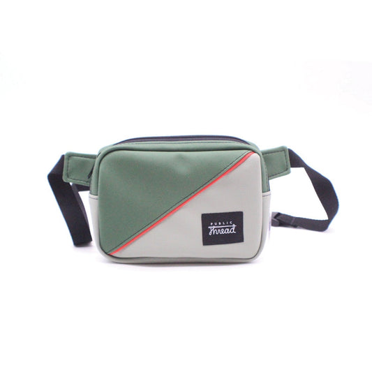 Reclaimed Essentials Hip Belt Bag - Green & Orange