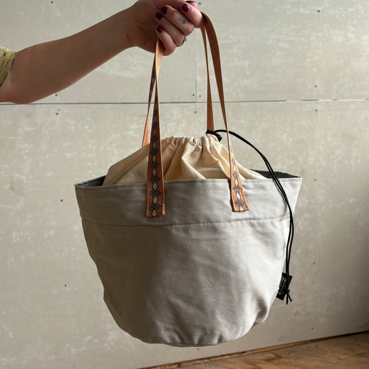 Upcycled Drawstring Shoulder Bag