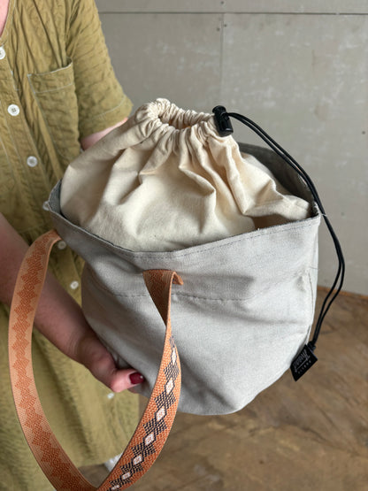 Upcycled Drawstring Shoulder Bag