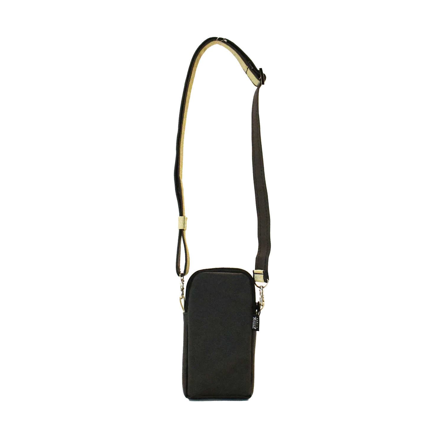 Upcycled Crossbody Phone Pouch - Black