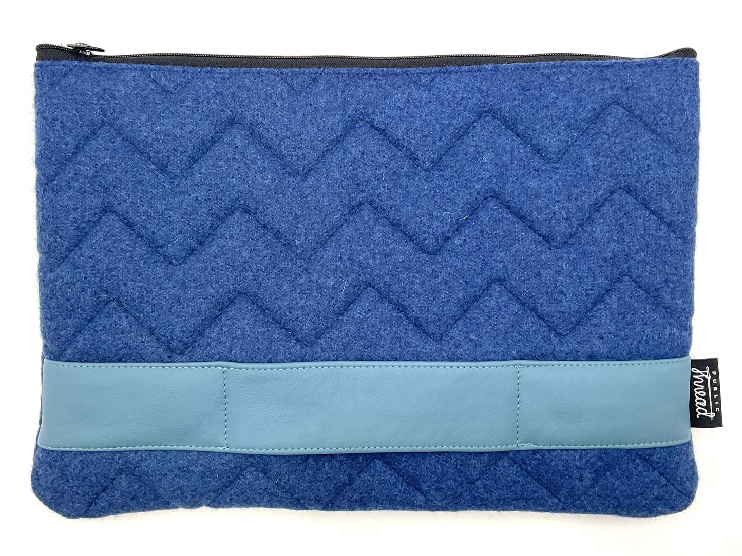 Wool & Leather Laptop Clutch