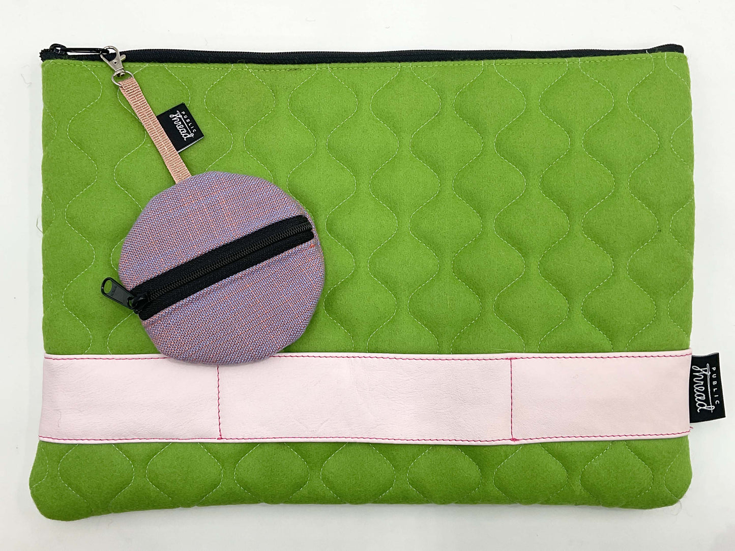 Wool & Leather Laptop Clutch